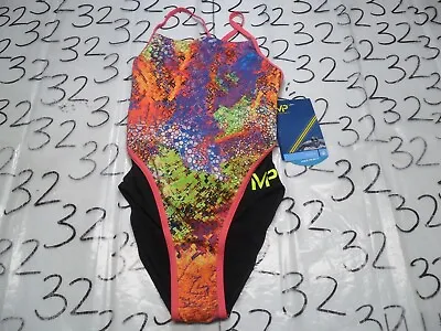 NWOT Size 24 Michael Phelps 1 Piece Bathing Suit Kiraly Multicolor Swim Dive • £19.27