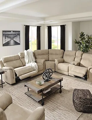 Ashley Furniture Next-Gen Power 3 Piece Sectional Sand Sofa Set W/Console • $2895