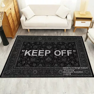 Virgil Abloh Black Keep Off Rug Popular Decoration Exhibition Rug Off-White • $76.30