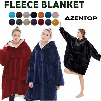 Hoodie Robe Oversized Blanket Super Soft Oodie Winter Comfy Nightware Blanket UK • £8.97