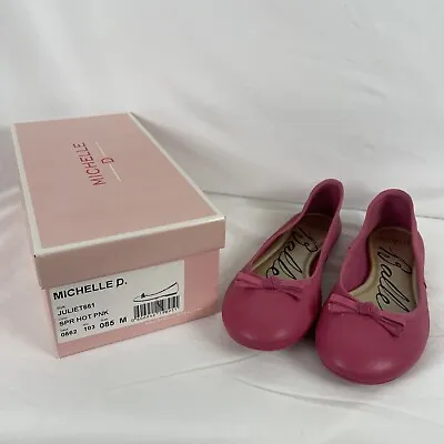 Michelle D Flats Pink Womens Sz 8.5 Style Juliet 662 Leather Upper Ballerina • $12.50