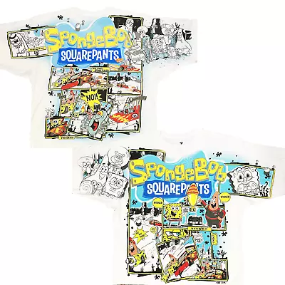 SpongeBob Squarepants AOP NASCAR RACING Shirt Comic Strip XL ALL OVER PRINT NWT • $39.99