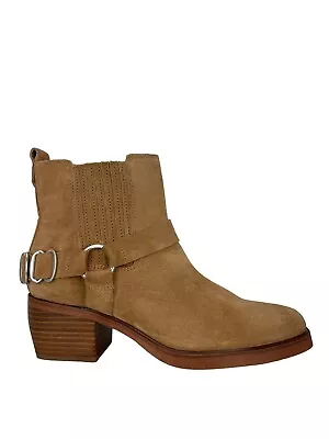 £99.99 • Buy Sam Edelman (Bellamie) Brown Leather Sancho Biker Boots UK 5 | EUR 38 | US 8