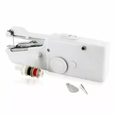 Electric Mini Handheld Portable Sewing Machine Small Travel Kit Stitch Clothes • £6.99