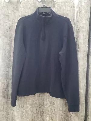 Hugo Boss Mens Navy Blue Long Sleeve 1/4 Zip Pullover Sweater Size XL • $39