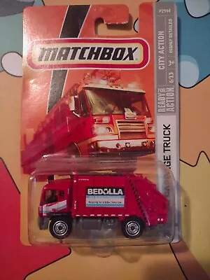 Matchbox - 2009 City Action Series - #46 - '08 Garbage Truck - Red - Bedolla • $9.90