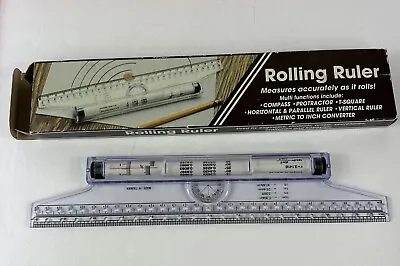 Vtg Rolling Ruler Metric To Inch Engineer Artist Measure With Box Vintage • $10.97