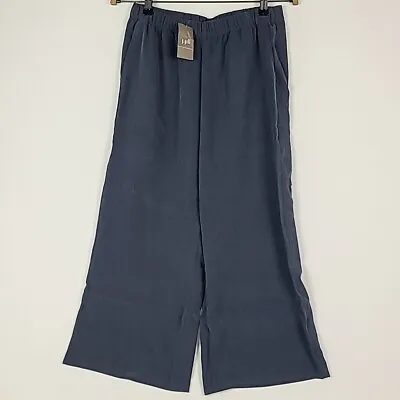 NEW J. Jill Pure Jill Women Crop Wide Leg Sand-Washed Blue Tencel Modal Pant $89 • $35