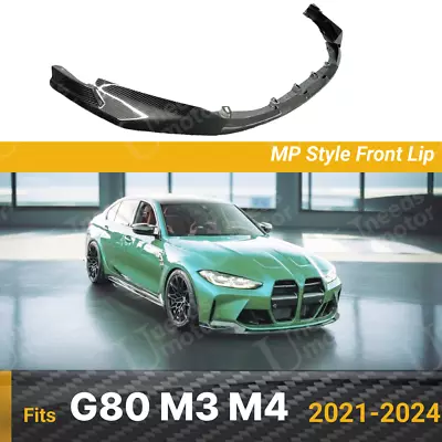 Fits 2021-24 BMW G80 G82 M3 M4 Carbon Fiber MP Style Front Lip Spoiler Splitter • $429.99