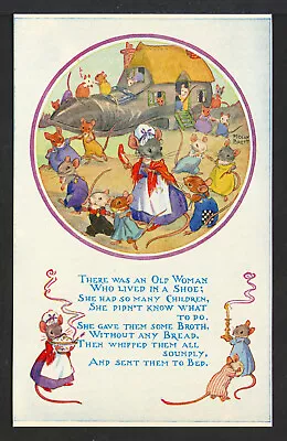 Molly Brett Nursery Rhyme Mice “There Was An Old Woman” Medici Society Pkt148 EX • $12