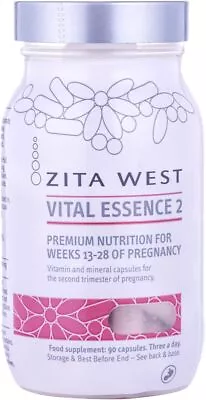 Zita West Vital Essence 2 - Pregnancy Vitamins For The Second Trimester - Inclu • £45.57