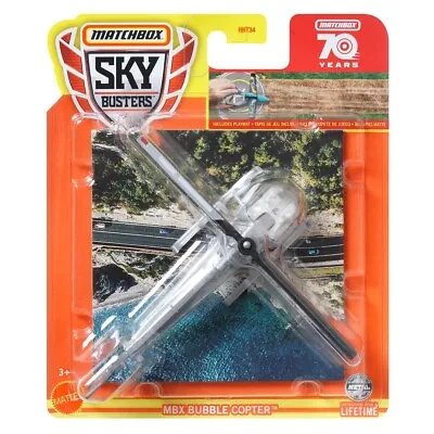 Matchbox Sky Busters MBX Bubble Copter Helicopter 1:64 Metal Aircraft Model Toy • $10.99