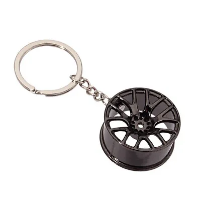 Creative Wheel Hub Rim Model Man's Keychain Car Key Chain Ring Keyring Gift • $4.99
