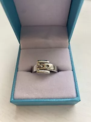 Michael Kors Silver Buckle Ring Size 7 - Good Condition  • $19.99