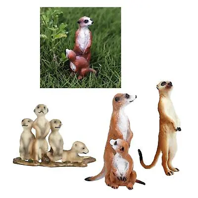 Cute Small Africa Meerkat Models Miniature Fairy Garden Collection Kids Toys • £8.84