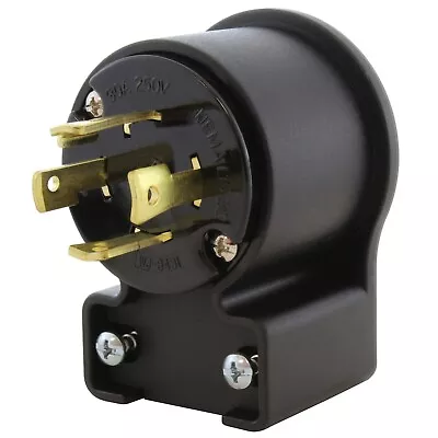 30A 3-Phase 250V NEMA L15-30P 4-Prong Locking Right Angle Male Plug Assembly • $24.59