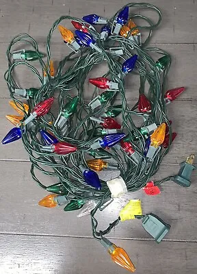 Vintage Flashing Christmas Tree String Lights Multicolored 22ft 50 Bulbs • $7.88