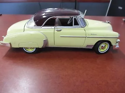 1950 Chevrolet Bel Air Power Glide 1:24 Diecast Model Yellow With Burgundy Top • $24.99