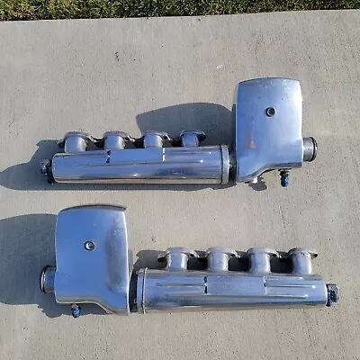 454 Chevy Exhaust Logs W/ Snails Manifolds Marine Jet Boat Chevrolet BBC Risers • $600