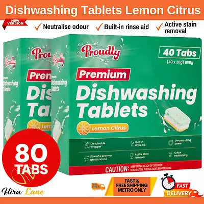$15.90 • Buy 2 X 40pk Proudly Premium Dishwashing Tablets Lemon Citrus Smelling Great