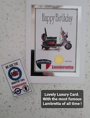 Lambretta Mods Scooter Birthday Card. PERSONALISED  • £4.95