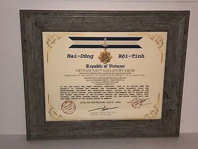 Vietnam Navy Gallantry Cross Commemorative / Silver Anchor [type-1] Certificate • $6.58