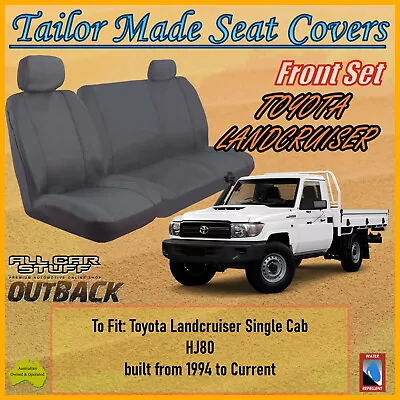 $108.94 • Buy Grey Canvas Seat Covers For Toyota Landcruiser Single Cab: From 1994 To Current