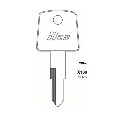 ILCO Replacement Uncut Key Blank For Honda Motorcycle - HD75 - HOND-4I (10 Pack) • $18.34