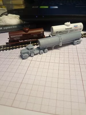 $16 • Buy Z Scale Train Miniature Truck Peterbilt And Fuel Trailer