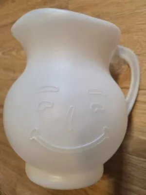  Vintage 1980's Kool-Aid Man Pitcher With Smiling Face 2qt Hard Plastic White • $13.99