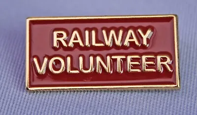 New Metal Enamel Pin On Badge “Railway Volunteer” Heritage Railways • £3.50