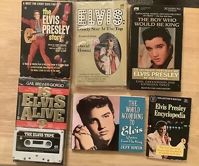 Elvis Books And Pamphlets Ten Items One With A Cassette Some Rare  • $8.99