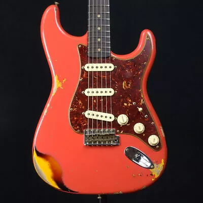 Fender CS   1961 Stratocaster Heavy Relic Aged Fista Red Over 3-Color Sunburst • $11634.31