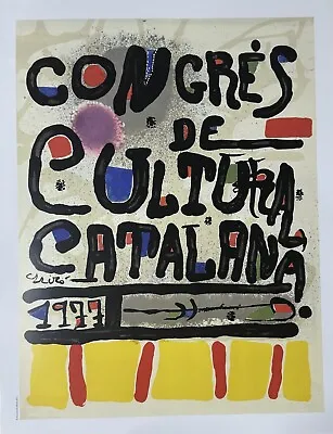 Joan Miro Poster Vintage - Congres De Cultura Catalana Abstract Art • $34