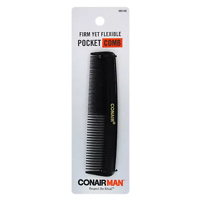 Conair Man Firm Yet Flexible Pocket Comb Black 1-Piece • $5.99