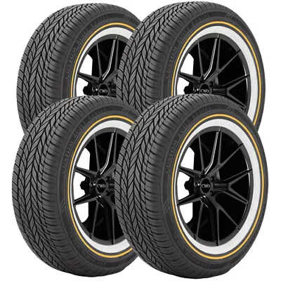 (QTY 4) 235/45R18 Vogue Custom Built Radial 98V XL Gold/White Tires • $1075.96