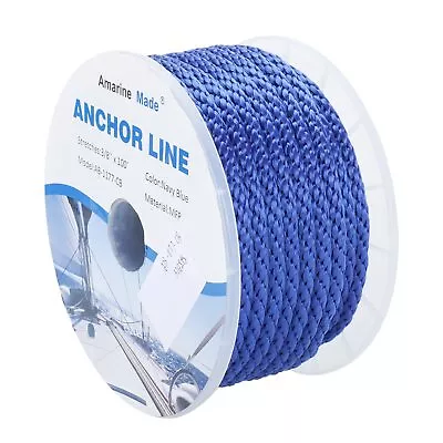 Solid Braid Anchor Rope With Stainless Steel Thimble Various Anchor Line • $29.99