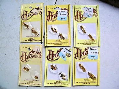 Lot Of New 5 Houseworks Gold Brass Miniature Hardware Hinges Doorknobs S Hooks • $19.99