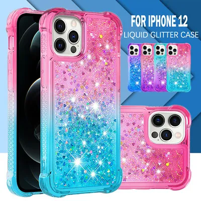 $12.89 • Buy For IPhone 14 13 12 11 Pro Max XS XR SE 8/7 Plus Case Clear Liquid Glitter Cover