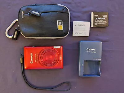 Canon PowerShot ELPH 300 HS 12.1 MP Digital Camera W/Charger 2 Batteries Case • $174.95