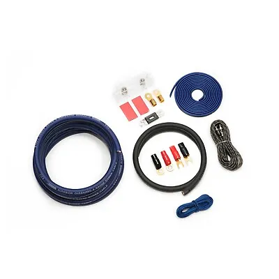 £54.99 • Buy 0 Awg Cca Amplifier Wiring Kit 2 Channel 200a 2000w Rms Blue 1/0 Gauge Cables