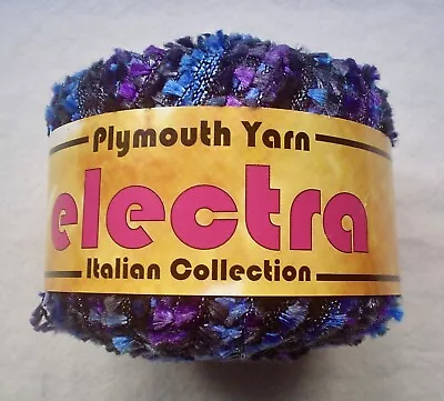 Plymouth ELECTRA Yarn #64 MULTI COLOR Lively Vintage BUTTERFLY RIBBON 50 Grams • $9.29