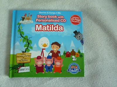 Story Book With Personalised Cd  Matilda  - New • £6.50