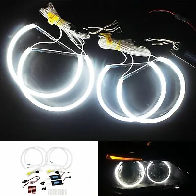 £22.90 • Buy BMW E46 CCFL Angel Eyes Light Lamps 131mm&146mm Halo Ring Non-projector White