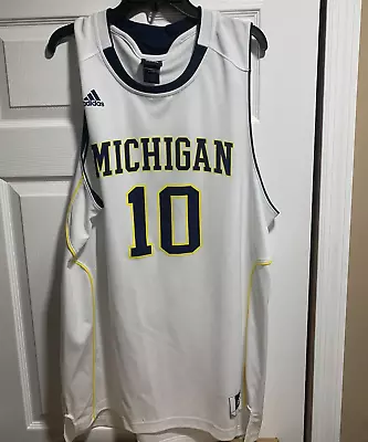 University Of Michigan Wolverines Basketball Jersey #10 Adidas Classic SZ XL • $31.99