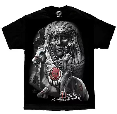 Defiance Native American Indian David Gonzales DGA Art T Shirt • $33.95