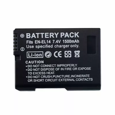 Battery For Nikon EN-EL14a D3100 D3200 D3300 D3400 D5100 D5200 D5300 • $9.99