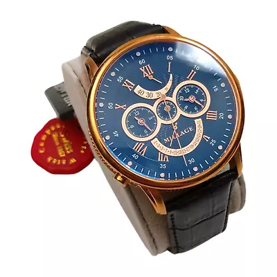 Millage Retrograde Elite M3626 Dual Time Skeleton Back Calf Men's Swiss Watch • $1795