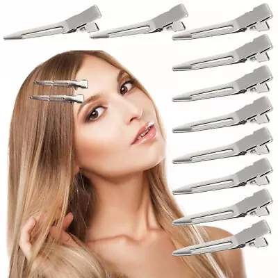 £4.17 • Buy 24 Duck Bill Hair Clips Metal Styling Alligator Curl Clips F Hair Salon,Bows DIY