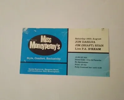 Miss Moneypenny's 1993 Rave Flyer Birmingham Jon Da Silva • £5.95